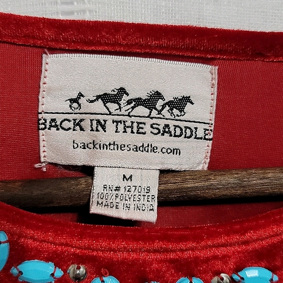 Back in the Saddle Red Velvet Beaded Dress… - Picture 5 of 11